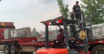 湘潭 黄金麻冰裂纹，地铺石装车