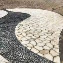湘潭 黄金麻冰裂纹地铺石工地铺装案例