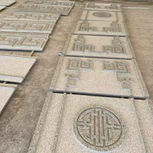 湘潭 白麻花岗岩外墙立面雕刻板