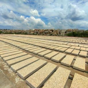 湘潭 黄金麻荔枝面花岗岩石材地铺石防护中