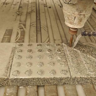 湘潭 芝麻白花岗岩石材盲人石、盲道石、盲点石