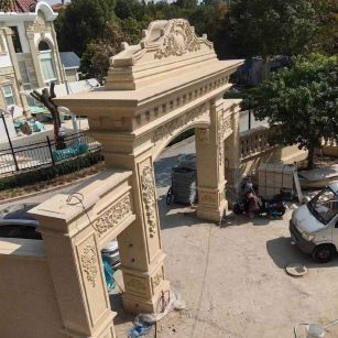 湘潭 黄金麻荔枝面花岗岩别墅门楼