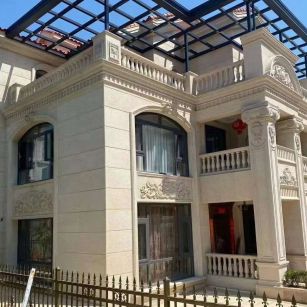 湘潭 黄金麻花岗岩荔枝面别墅外墙干挂