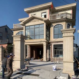 湘潭 黄金麻花岗岩荔枝面别墅外墙干挂私家专属