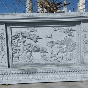 湘潭 芝麻白大型照壁，屏风，影壁
