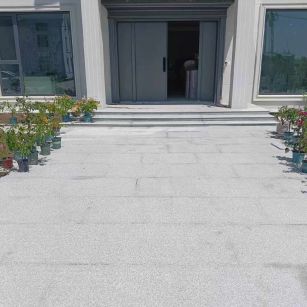 湘潭 芝麻白花岗岩地铺石地面铺装