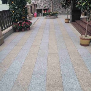 湘潭 黄金麻白麻荔枝面庭院铺装展示