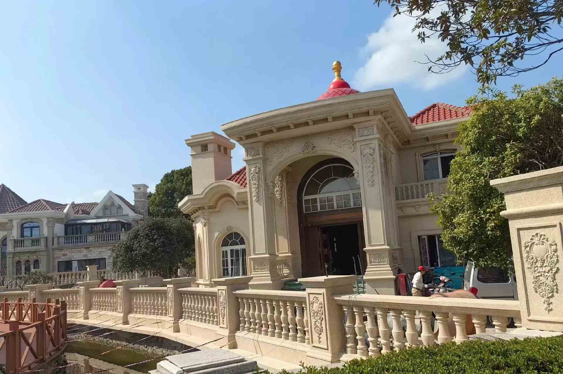 湘潭 黄金麻花岗岩欧式别墅