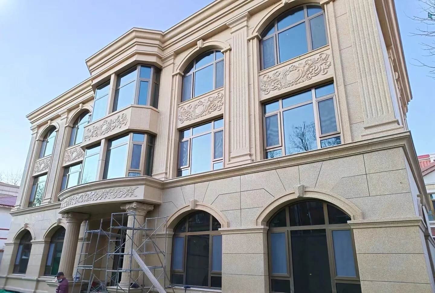 湘潭 黄金麻花岗岩别墅外墙干挂