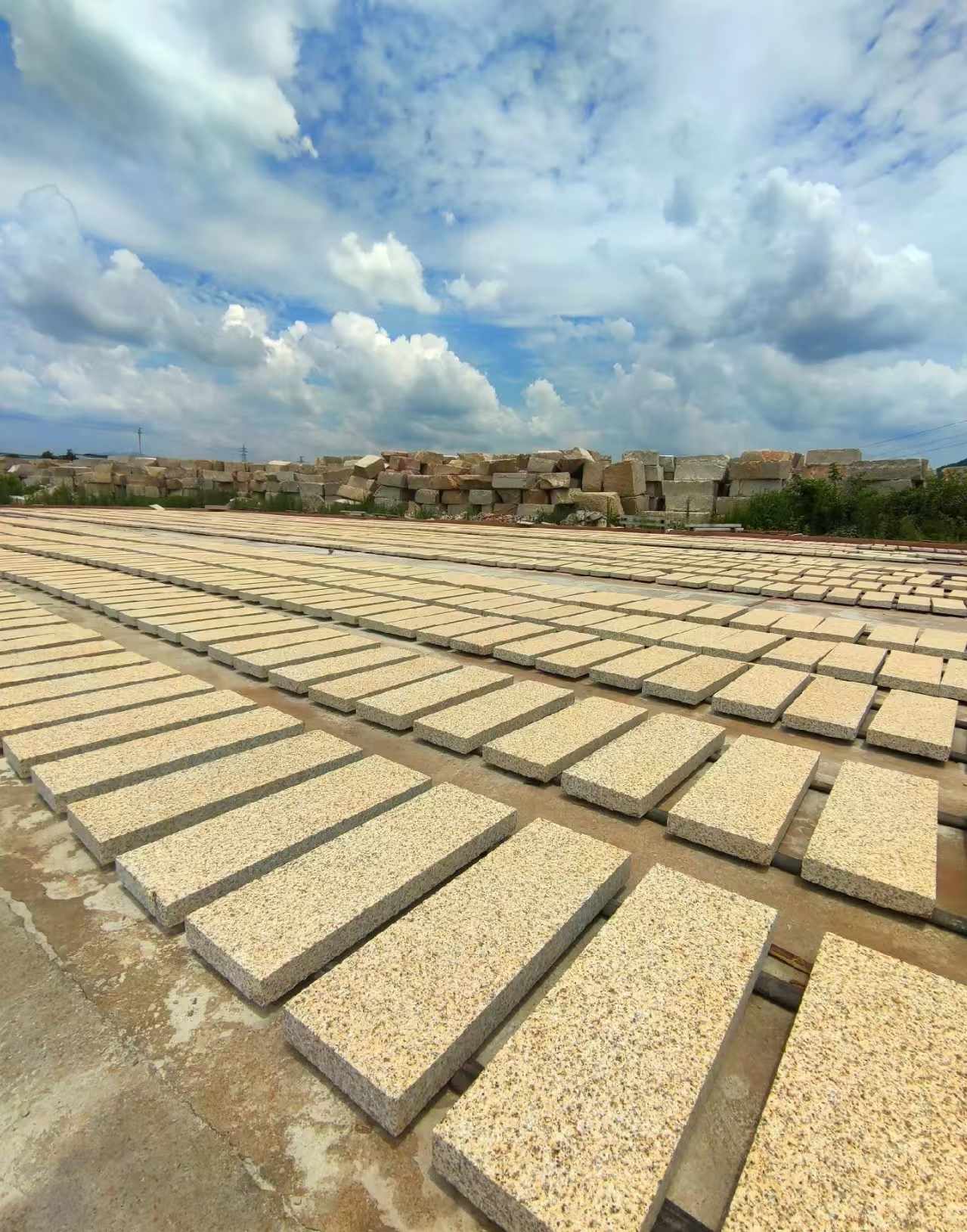 湘潭 黄金麻荔枝面花岗岩石材地铺石防护中