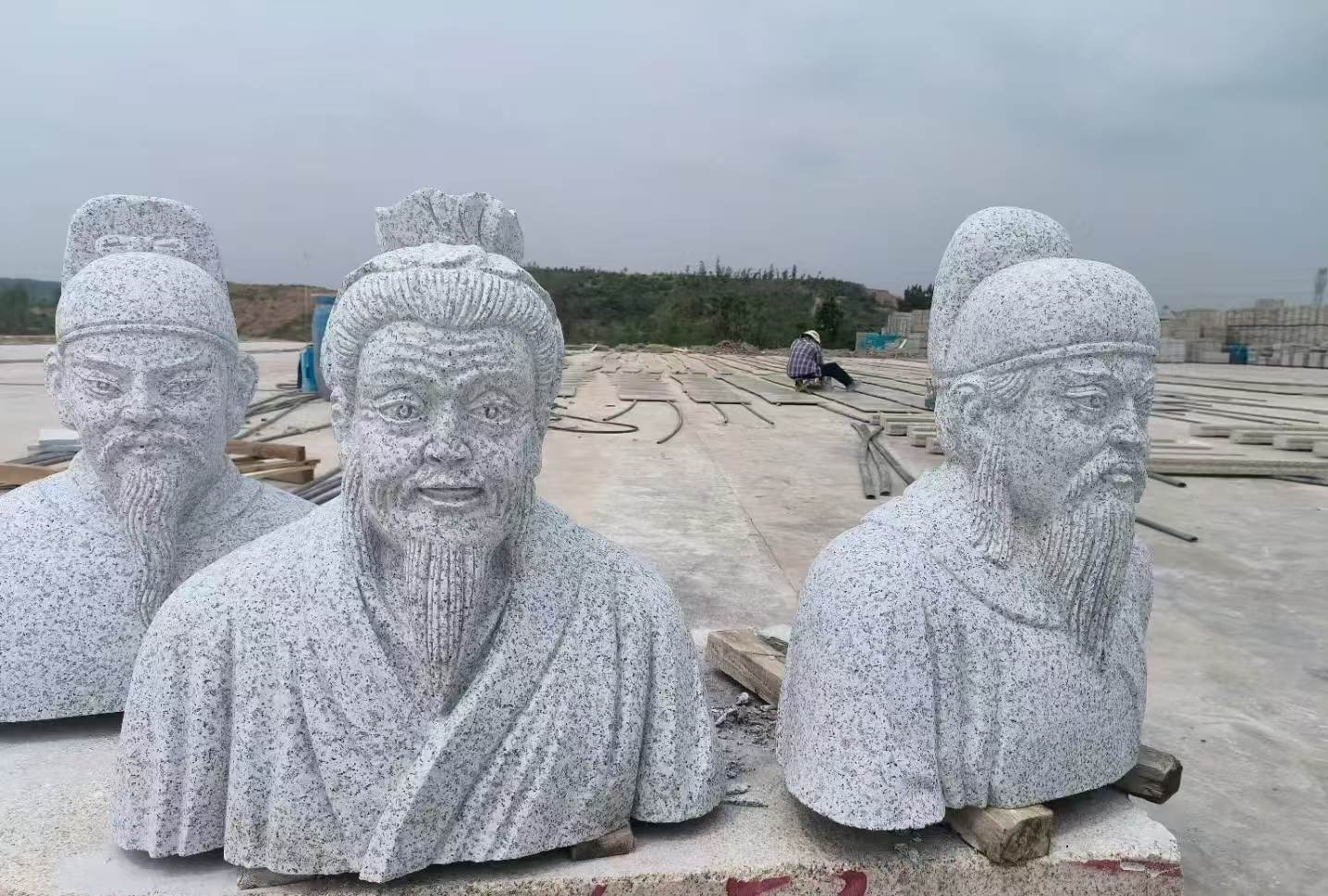 湘潭 白麻花岗岩石材人物立体雕刻