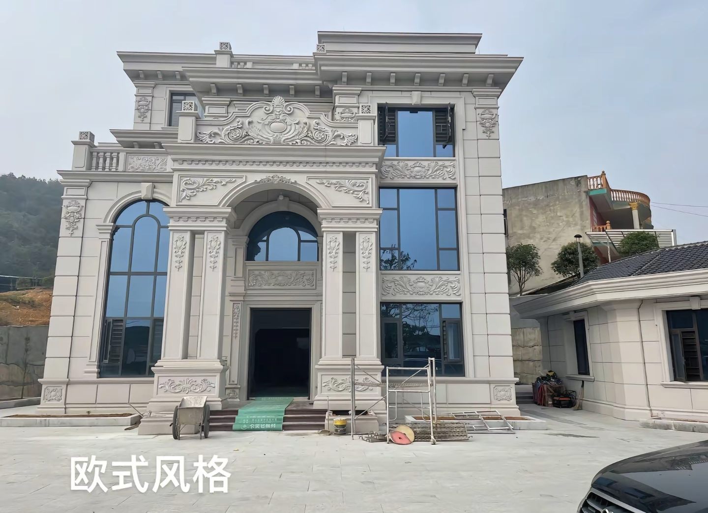 湘潭 白麻花岗岩别墅外墙干挂